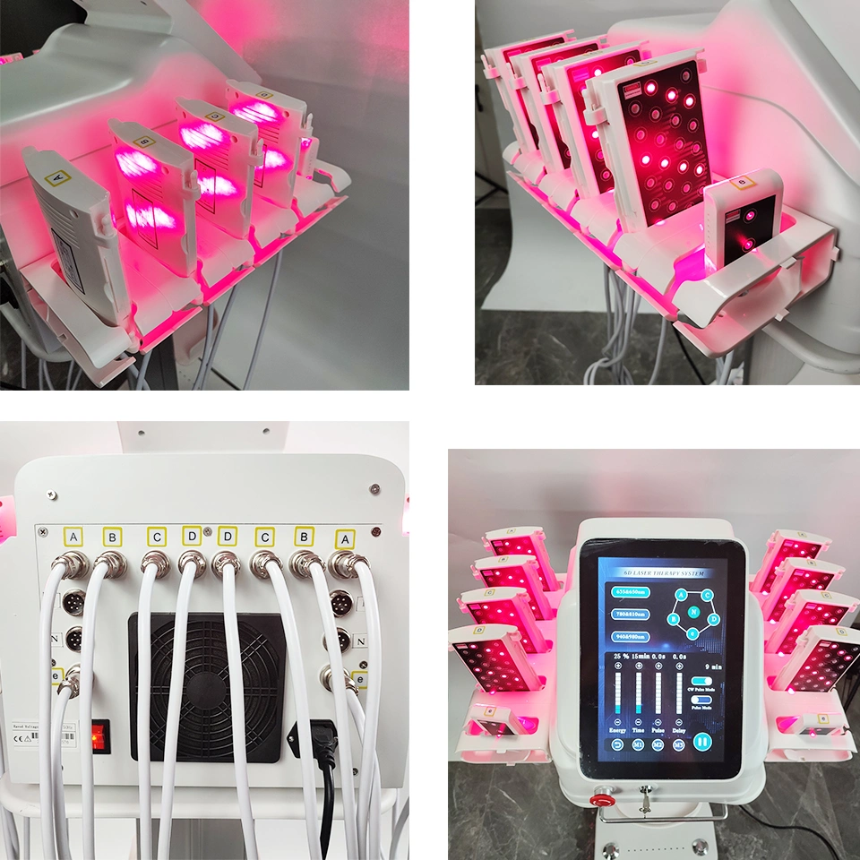 Zaawansowana 6D lipolaser lipolysis 209mw Super 6d Lipo Laser Liposuction Machine z 635nm 650nm 780nm 810nm 940nm 980nm 3